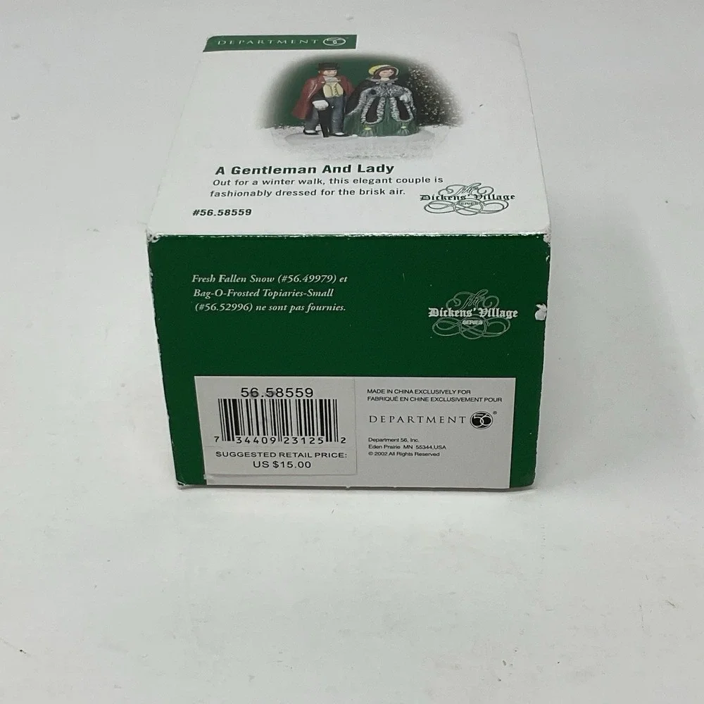 Dept 56 Dickens Village A Gentleman And Lady Christmas 56.58559